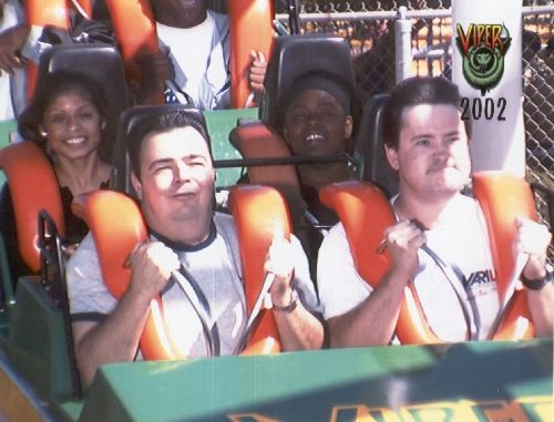 Mike on <em>The Viper</em> at Magic Mountain