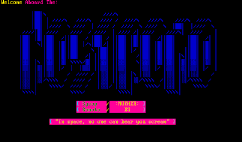 Nostromo welcome screen