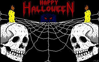 spider web and skulls
