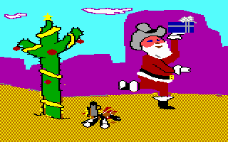 Santa Claus in the desert