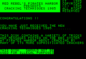 Cracking Techniques 1985