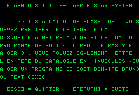 Ecran Flash DOS