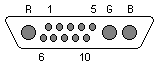 13 pin 13W3 female connector layout