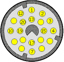 20 pin car OBD2 special connector layout