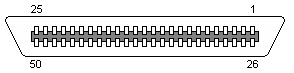 50 pin Amphenol female connector