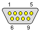 9 pin D-SUB male connector diagram