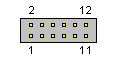 12 pin IDC male connector layout