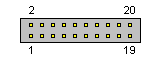 20 pin IDC male connector layout