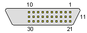 30 pin MOLEX "MicroCross" male connector diagram
