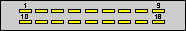 18 pin cell phone 2 rows special connector layout
