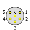 6 pin XLR male connector diagram