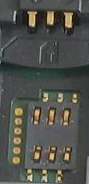 Photo view of 5 pin Nokia 6100 cell phone special connector