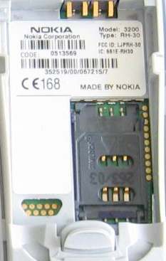 Photo view of 9 pin Nokia 7210 cell phone special connector