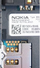 Photo view of 9 pin Nokia 7600 cell phone special connector