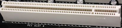 Photo view of 124 pin (98+22) PCI 5 volt EDGE connector