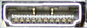 Photo view of 24 pin Samsung E530 cell phone special connector
