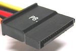 Photo view of 15 pin SATA power connector