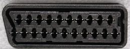 Photo view of 21 pin SCART female connector