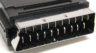 Photo view of 21 pin SCART male connector