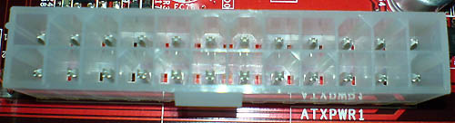 Photo view of 24 pin MOLEX 44206-0007 connector