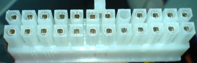 Photo view of 24 pin MOLEX 39-01-2240 or equivalent connector